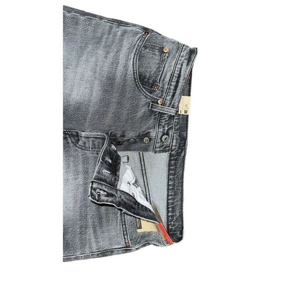 LEVI Denim Jeans 501 Original High Rise Straight Leg Button Fly Gray 24 W M NWT - Picture 2 of 6